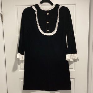 Zara elegant and classy black velour dress